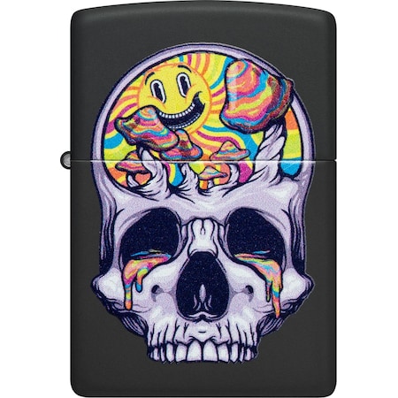 Zippo 2024 Zippo 218 Skull Moon Design, Black Matte ZIP-48737
